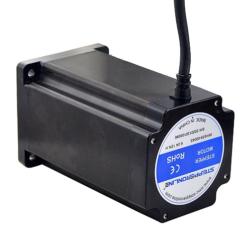 S Series Nema 34 Stepper Motor Bipolar 1.8deg 12.0Nm(1699.34oz.in) 6.0A 86x86x151.5mm 4 Wires - 34HS59-6004S | StepperOnline CA S Series Nema 34 Stepper Motor Bipolar 1.8deg 12.0Nm(1699.34oz.in) 6.0A 86x86x151.5mm 4 Wires - 34HS59-6004S | StepperOnline CA