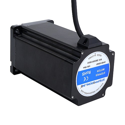 S Series Nema 34 Stepper Motor 13.0Nm(1841oz.in) 14mm Key-way Shaft 1m Cable - 34HS61-6004S1 | StepperOnline CA