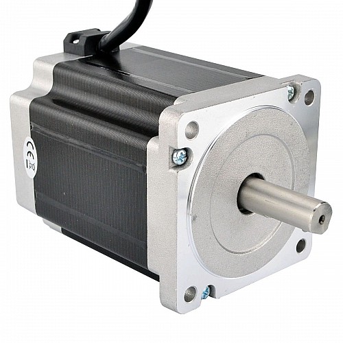 Dual Shaft Nema 34 CNC Stepper Motor 8.5Nm(1204oz.in) 5A 86x86x114mm - 34HS46-5004D | StepperOnline CA Dual Shaft Nema 34 CNC Stepper Motor 8.5Nm(1204oz.in) 5A 86x86x114mm - 34HS46-5004D | StepperOnline CA