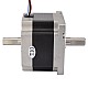 Dual Shaft Nema 34 Unipolar 1.8deg 2.2Nm(312oz.in) 2A 86x86x66mm 6 Wires - 34HS26-2006D | StepperOnline CA Dual Shaft Nema 34 Unipolar 1.8deg 2.2Nm(312oz.in) 2A 86x86x66mm 6 Wires - 34HS26-2006D | StepperOnline CA