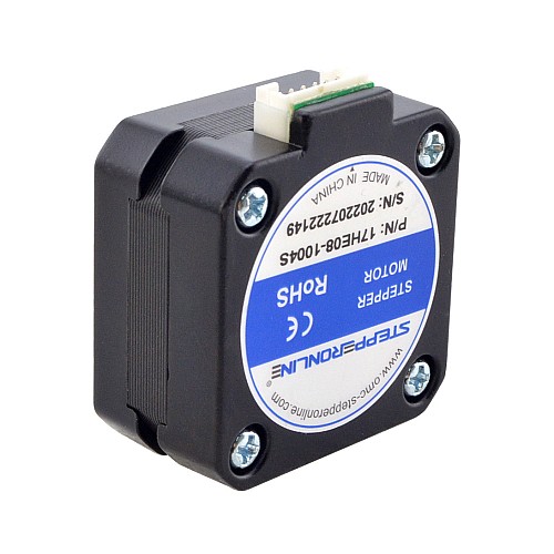 E Series Nema 17 Bipolar 1.8deg 17Ncm(24.07oz.in) 1A 42x42x23mm 4 Wires - 17HE08-1004S | StepperOnline CA