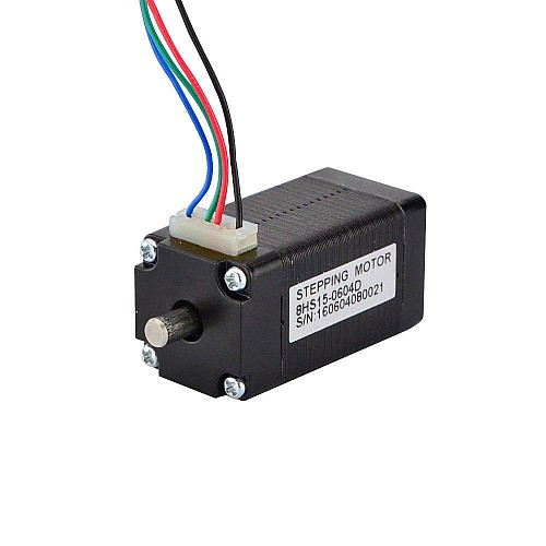 Dual Shaft Nema 8 Bipolar 4Ncm(5.7oz.in) 0.6A 20x20x38mm 4 Wires - 8HS15-0604D | StepperOnline CA Dual Shaft Nema 8 Bipolar 4Ncm(5.7oz.in) 0.6A 20x20x38mm 4 Wires - 8HS15-0604D | StepperOnline CA
