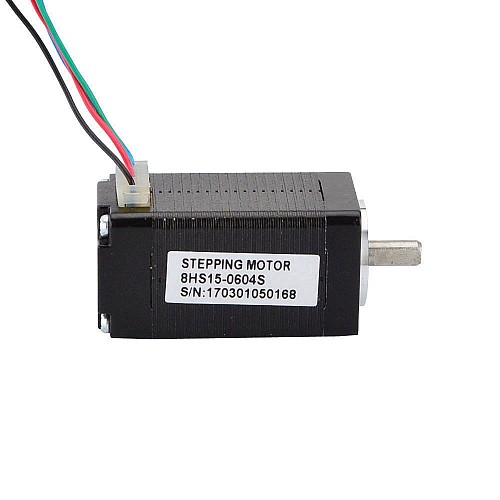 Nema 8 Bipolar 1.8deg 4Ncm(5.7oz.in) 0.6A 20x20x38mm 4 Wires - 8HS15-0604S | StepperOnline CA