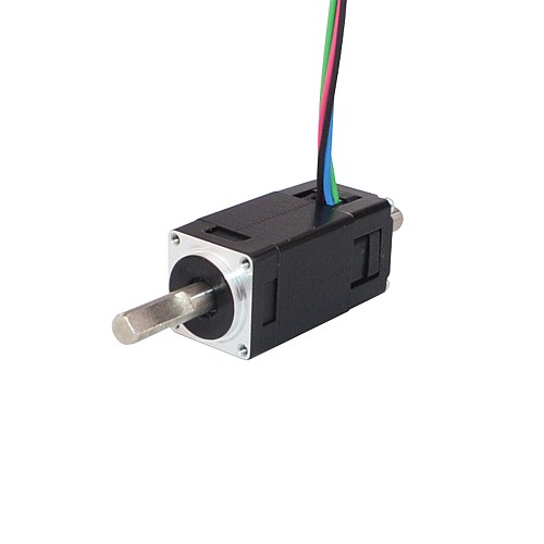 Dual Shaft Nema 6 Bipolar 1.8deg 0.58Ncm(0.82oz.in) 0.3A 14x14x30mm 4 Wires - 6HS12-0304D | StepperOnline CA