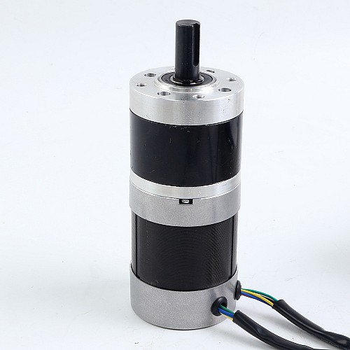 Used - CN Stock - 24V 101W Round Geared Brushless DC Motor 6.90Nm(977.12oz.in) 27:1 Round Planetary Gearbox - 57BYA74-24-01-PG27-USED | StepperOnline CA