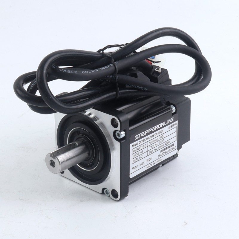DSY Series 200W RS485 DC Servo Motor 24-70VDC 0.637Nm 3000rpm 17-Bit Incremental Encoder IP65 - DSY-RS200L2A2-M17S | StepperOnline CA