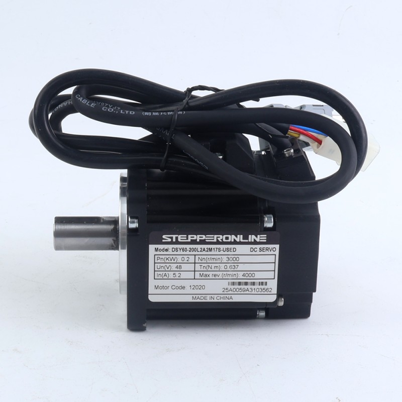 DSY Series 200W RS485 DC Servo Motor 24-70VDC 0.637Nm 3000rpm 17-Bit Incremental Encoder IP65 - DSY-RS200L2A2-M17S | StepperOnline CA
