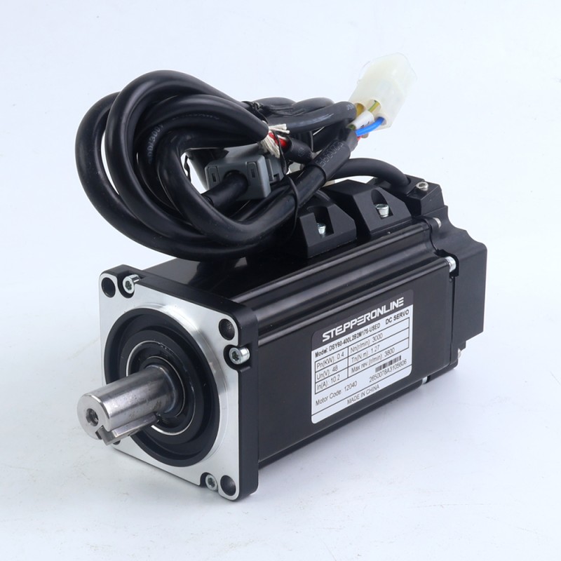 DSY Series 400W RS485 DC Servo Motor 24-70VDC 1.27Nm w/ Brake 3000rpm 17-Bit Incremental Encoder IP65 - DSY-RS400L2B2-M17S | StepperOnline CA