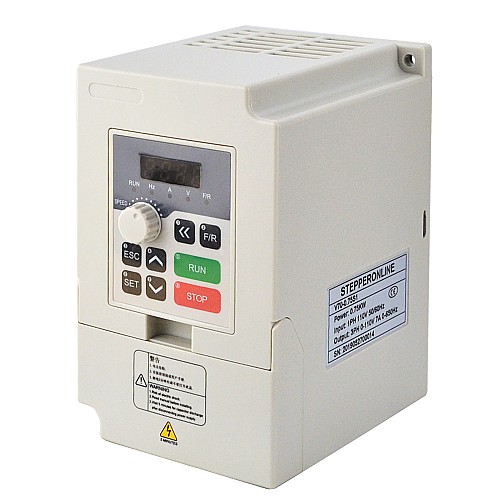 STEPPERONLINE CNC VFD 1.5KW 2HP 14A 110V Variable Frequency Drive Motor Inverter for Spindle Motor Speed Control - V70-1.5S1 | StepperOnline CA STEPPERONLINE CNC VFD 1.5KW 2HP 14A 110V Variable Frequency Drive Motor Inverter for Spindle Motor Speed Control - V70-1.5S1 | StepperOnline CA