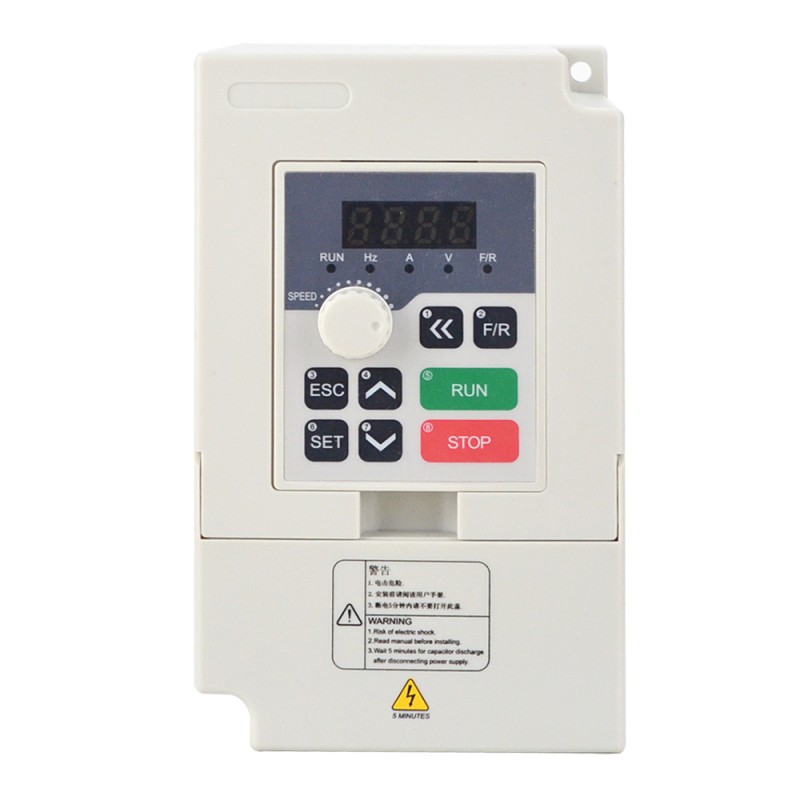 STEPPERONLINE CNC VFD 2.2KW 3HP 20A 110V Variable Frequency Drive Motor Inverter for Spindle Motor Speed Control - V70-2.2S1 | StepperOnline CA